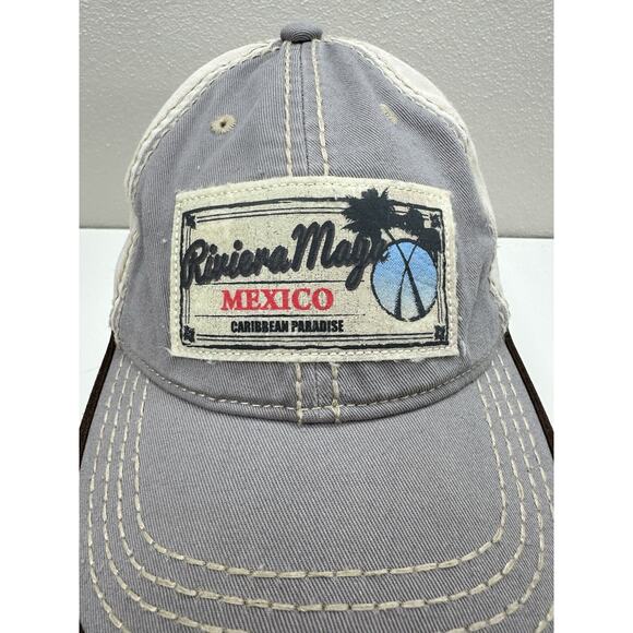 Banana Bay Head Gear Snapback Hat Riviera Maya Mexico Gray Patch Adjustable Cap - Picture 2 of 9